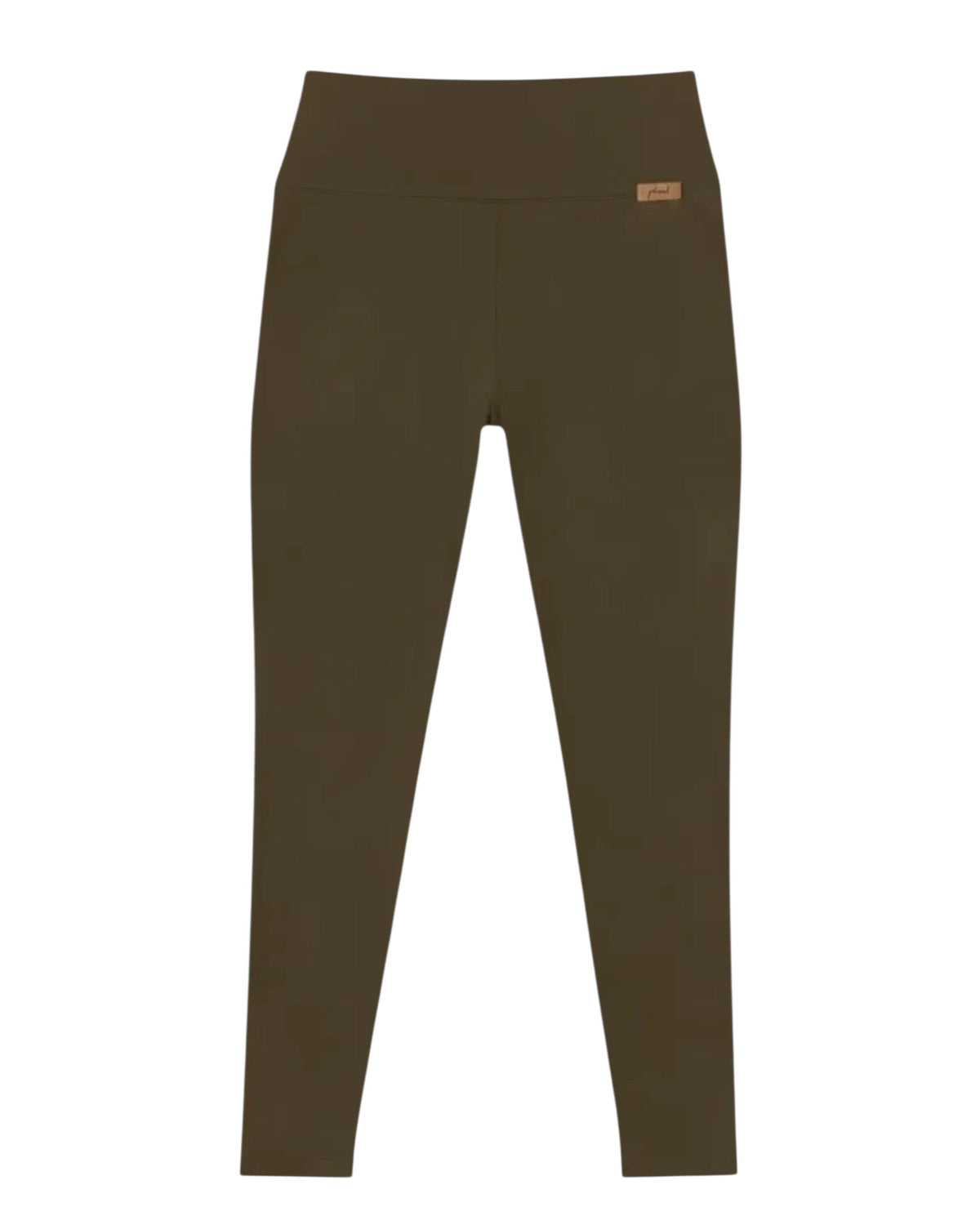 Phural Made For More high-waisted olive green performance leggings with side pockets and sculpting compression fit