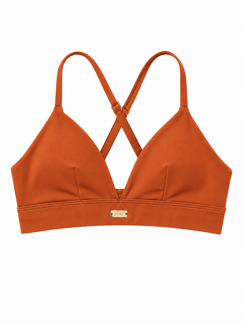 PHURAL Cardio To Cabana Bra-kini in Pumpkin Spice — front view