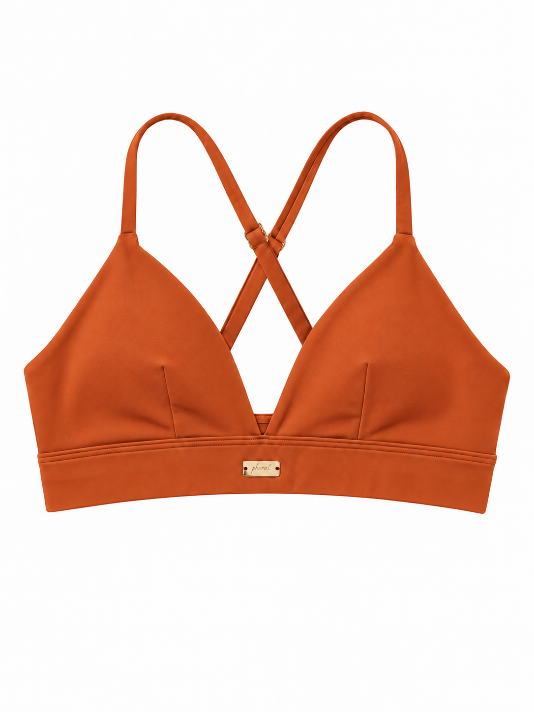 PHURAL Cardio To Cabana Bra-kini in Pumpkin Spice — front view