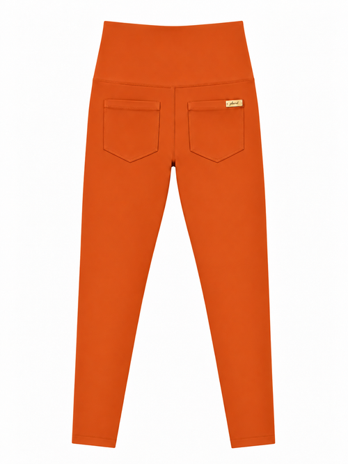 PHURAL Made For More Leggings in Pumpkin Spice — rear view with two back pockets