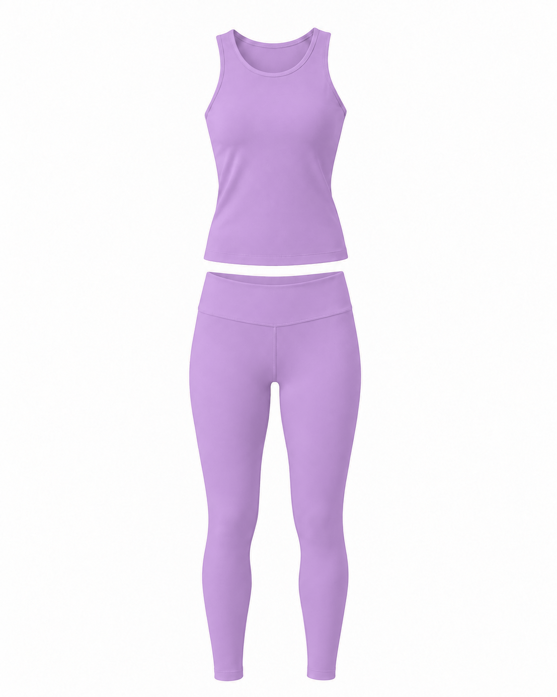 Phural Purple Reign purple coordinating tank and leggings outfit.