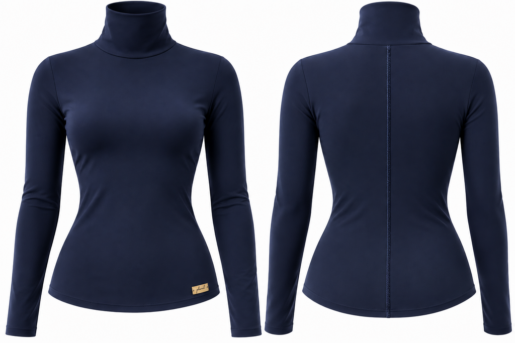 PHURAL Please, I’m Above This Turtleneck — Navy front and back