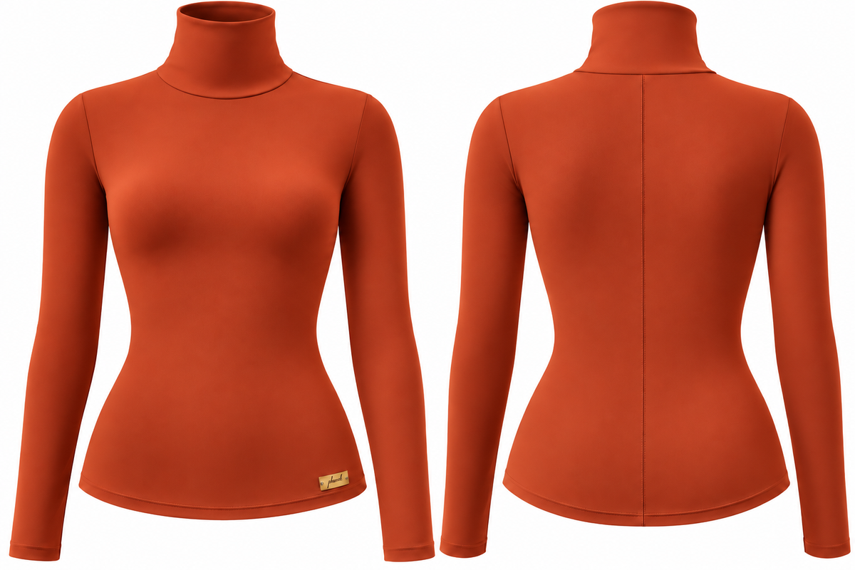 PHURAL Please, I’m Above This Turtleneck — Pumpkin Spice front and back