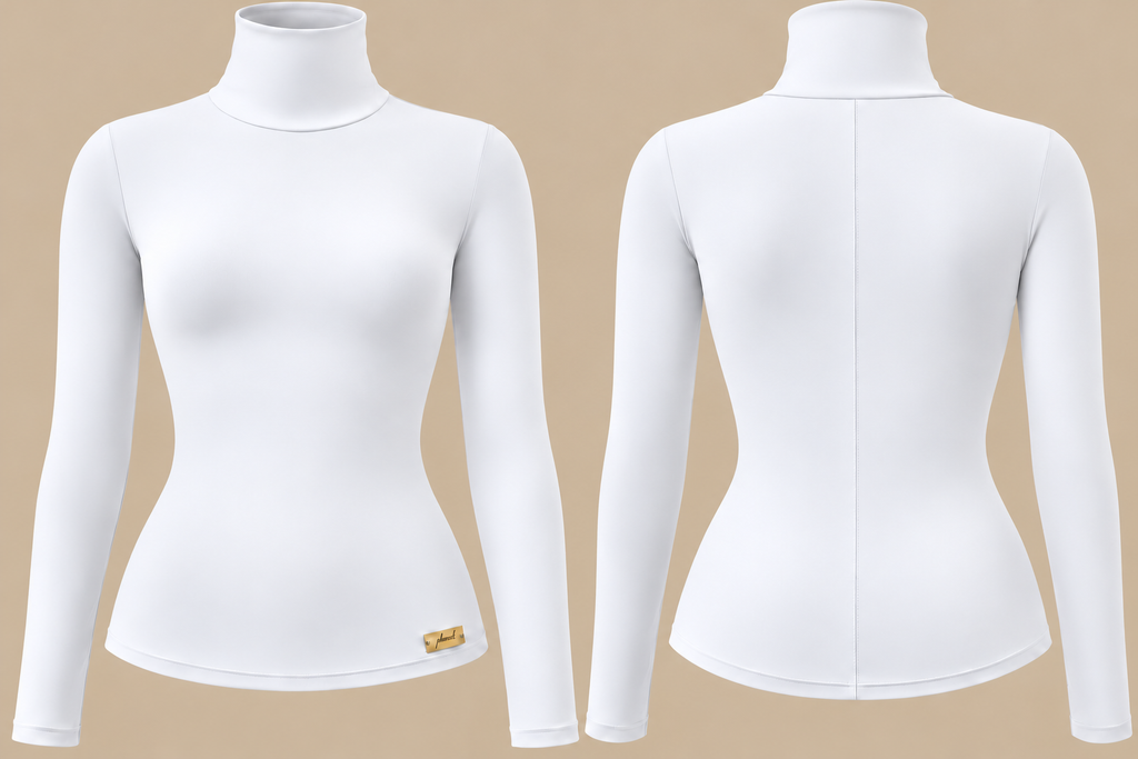 PHURAL Please, I’m Above This Turtleneck — White front and back