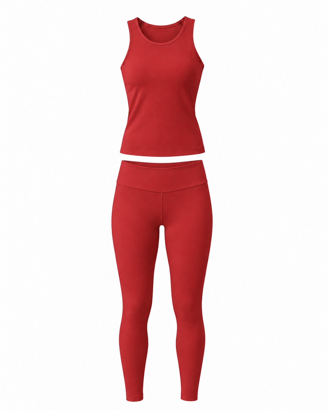 Coordinating Rouge Noir Phural tank and slim leggings displayed together against a white background.